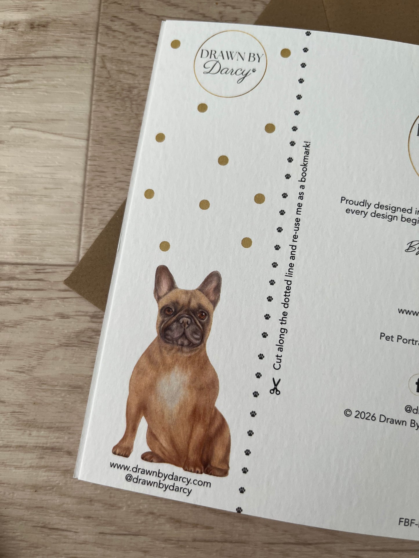NEW! French Bulldog Birthday Greetings Card