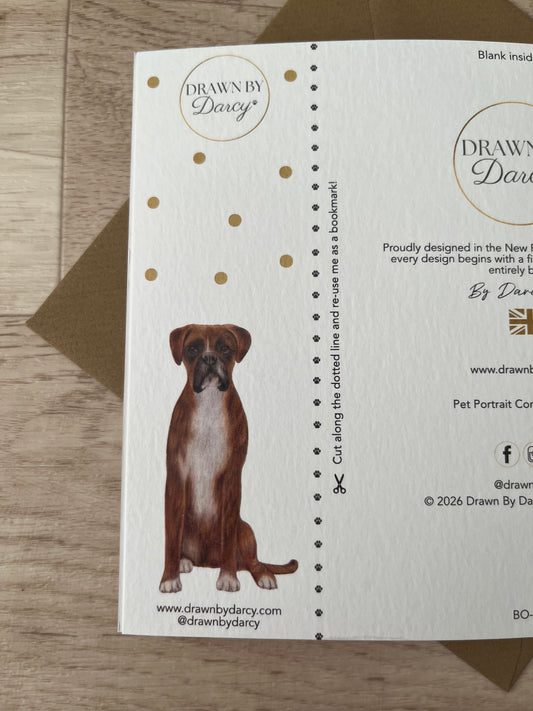 NEW! Boxer Birthday Greetings Card