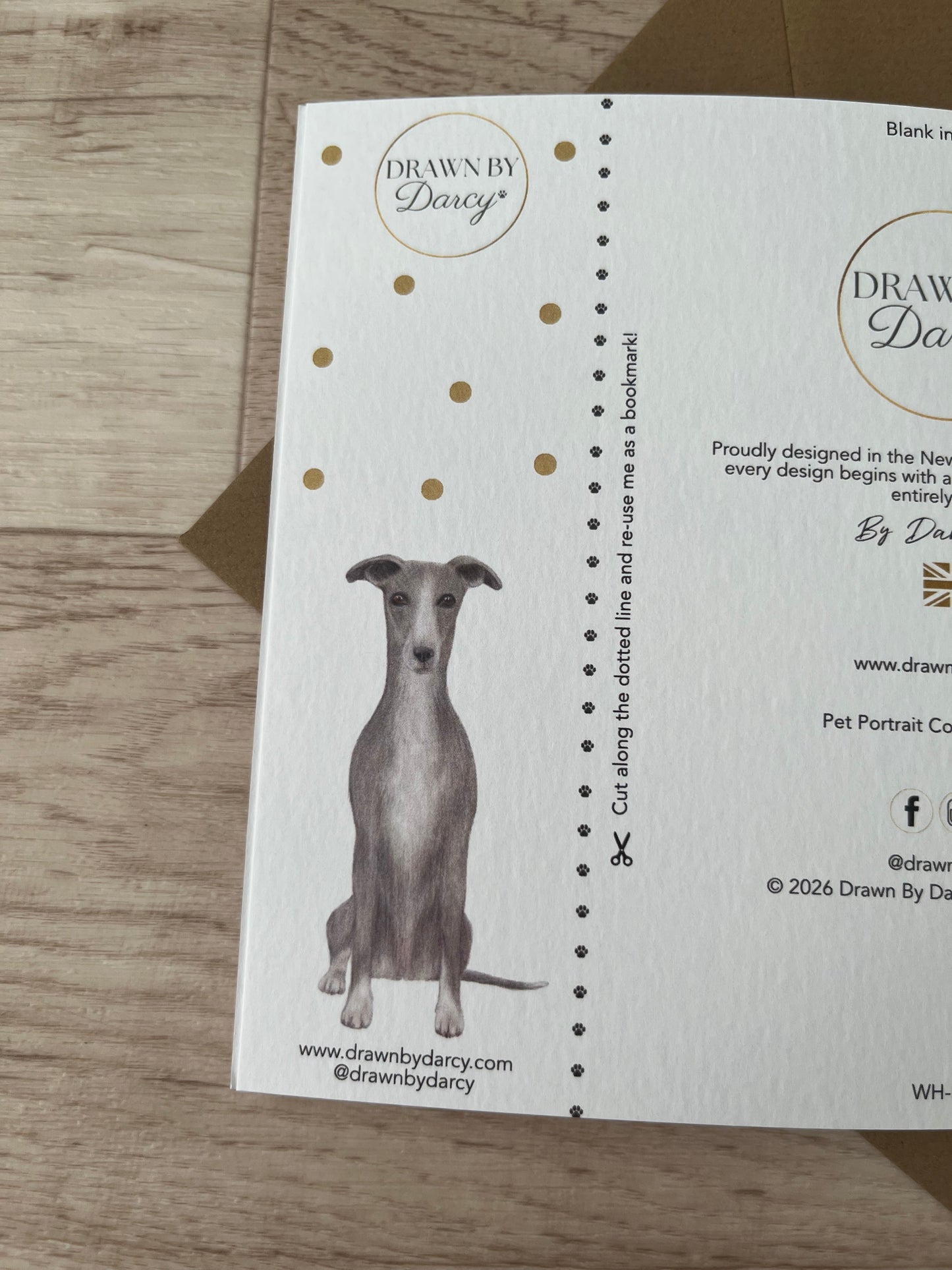 NEW! Whippet Birthday Greetings Card