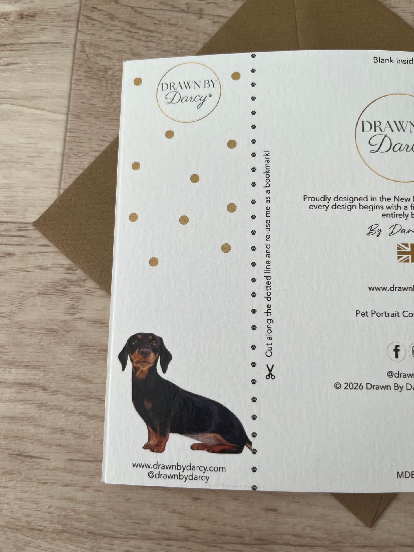 NEW! Miniature Dachshund Black and Tan Birthday Greetings Card
