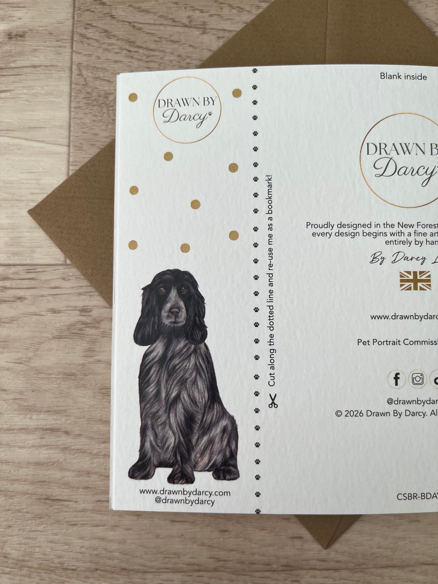 NEW! Cocker Spaniel Blue Roan Birthday Greetings Card