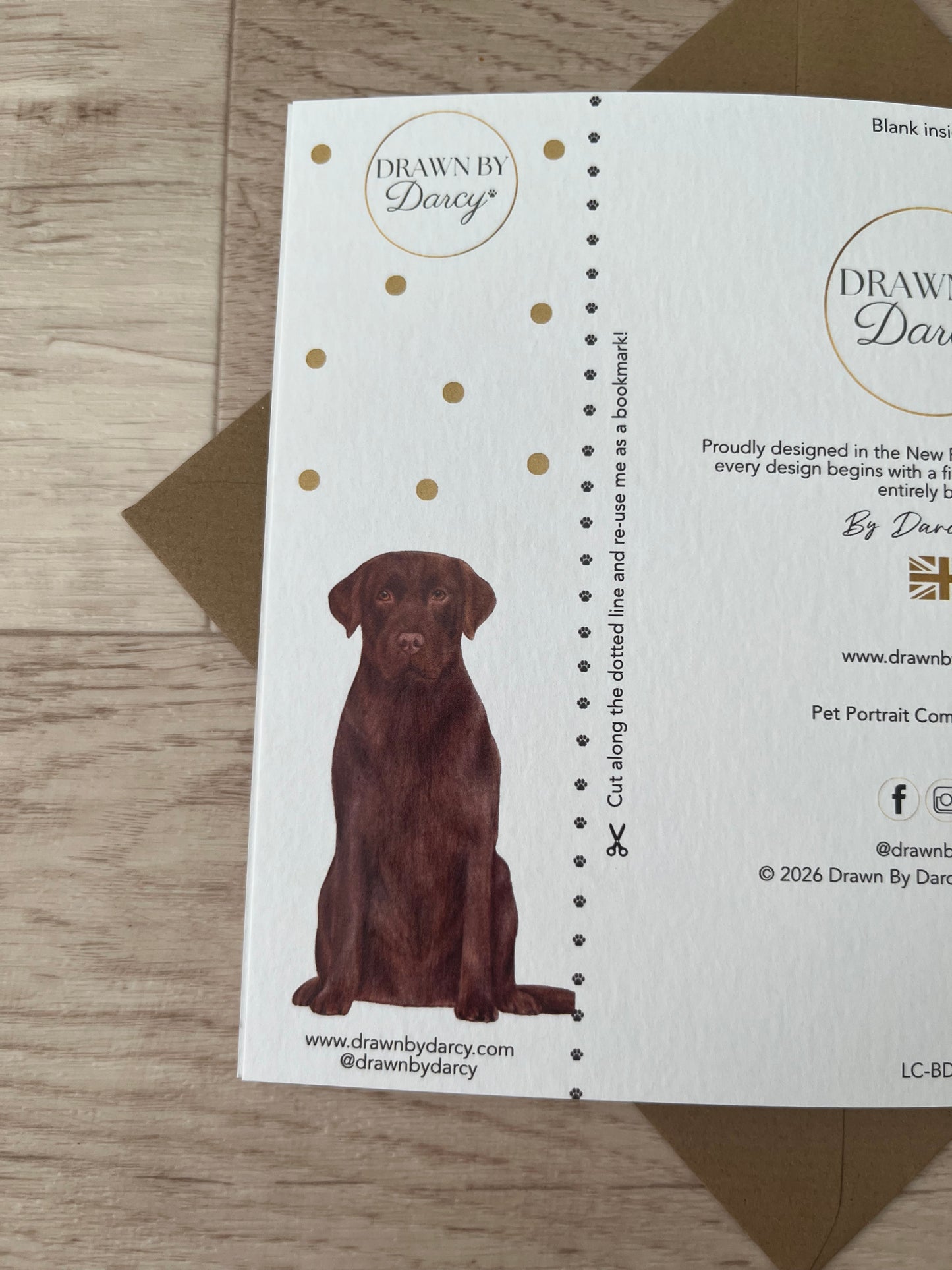 NEW! Labrador Chocolate Birthday Greetings Card