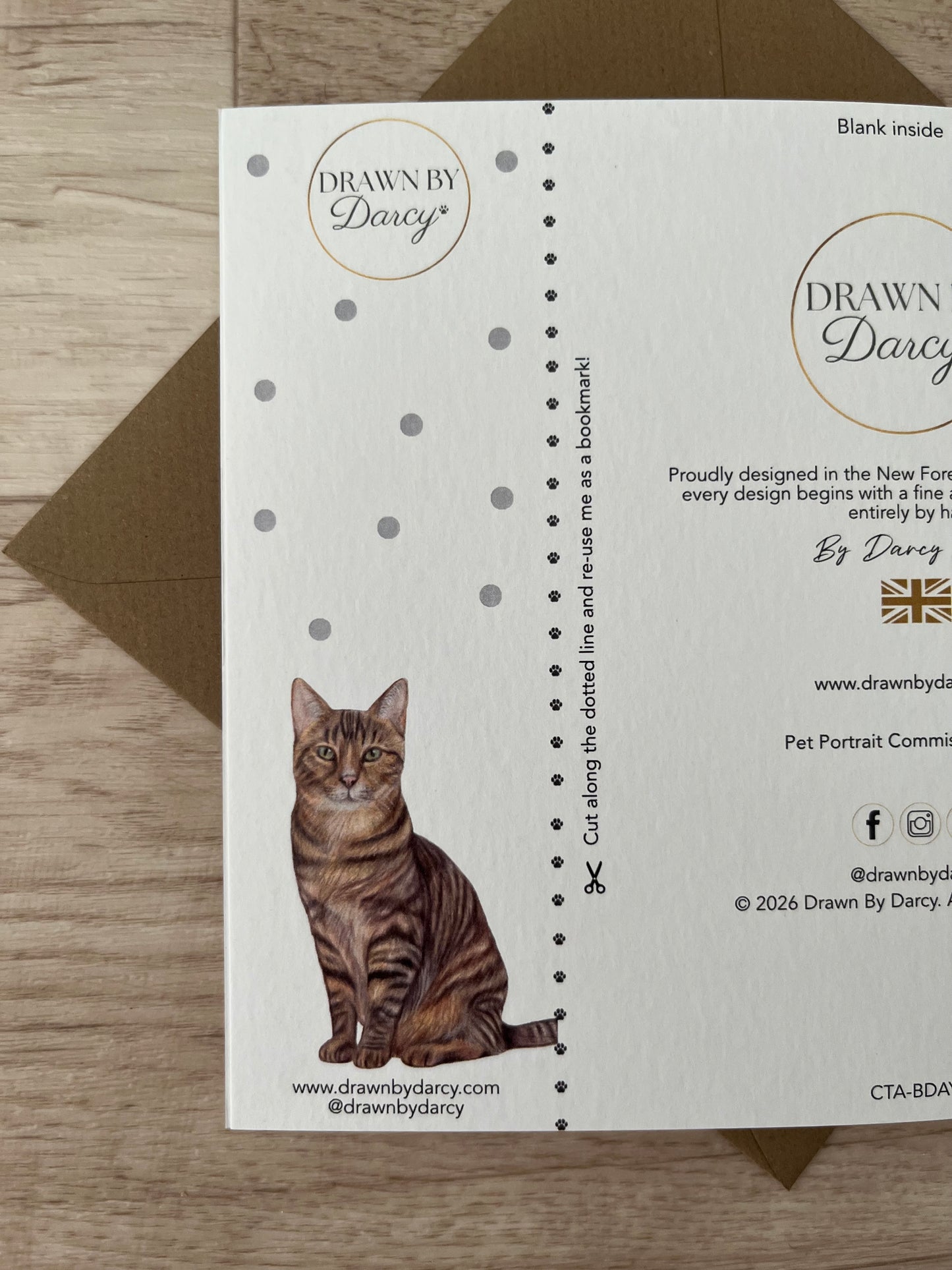 NEW! Tabby Cat Birthday Greetings Card
