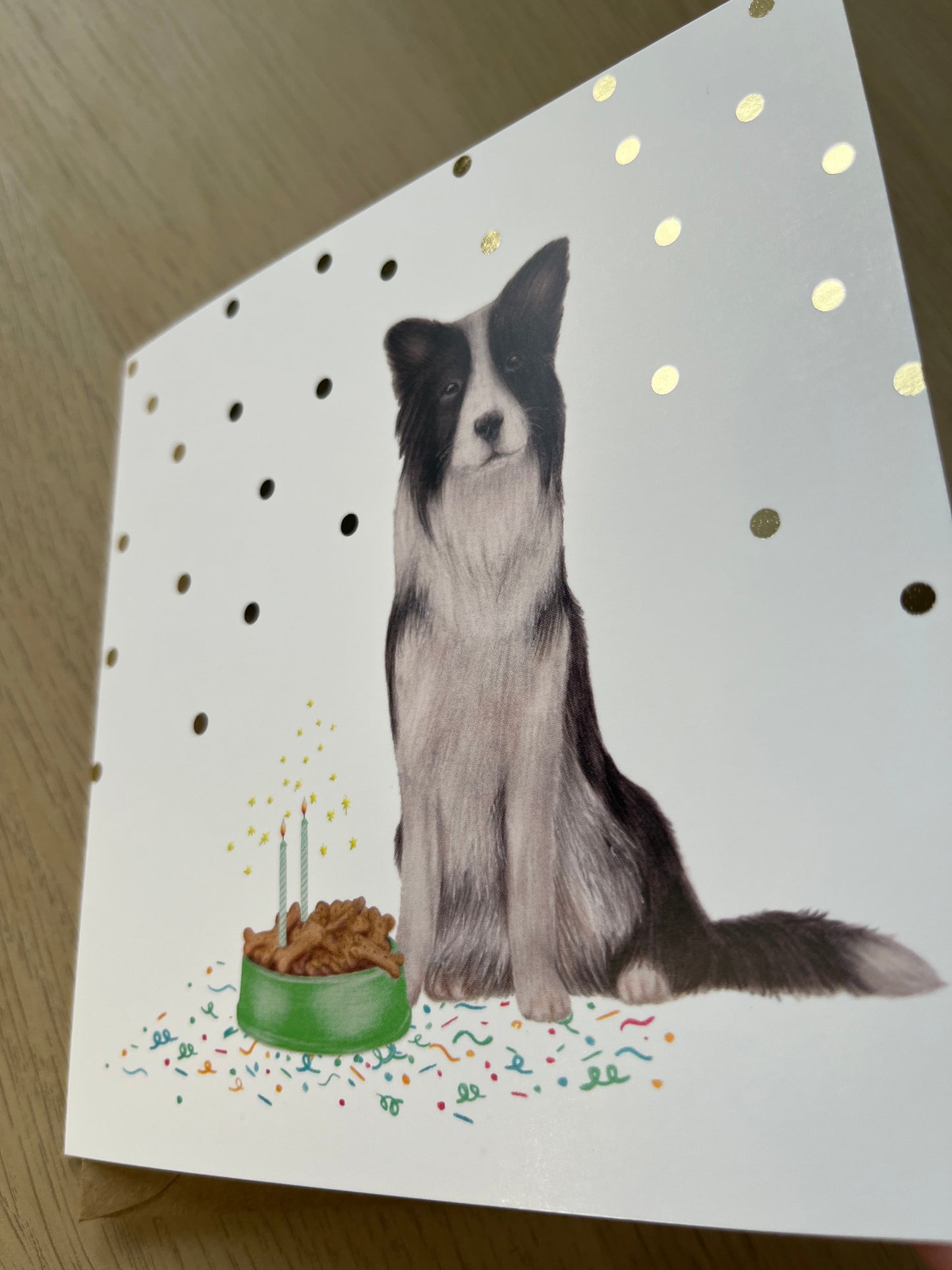Border Collie Birthday Greetings Card