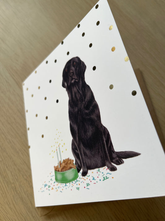 Labrador Black Birthday Greetings Card