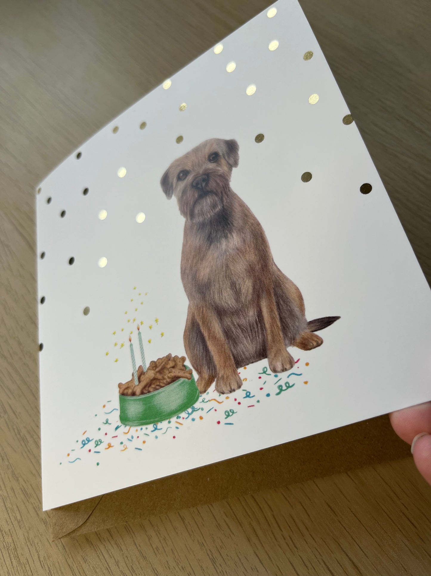 Border Terrier Birthday Greetings Card