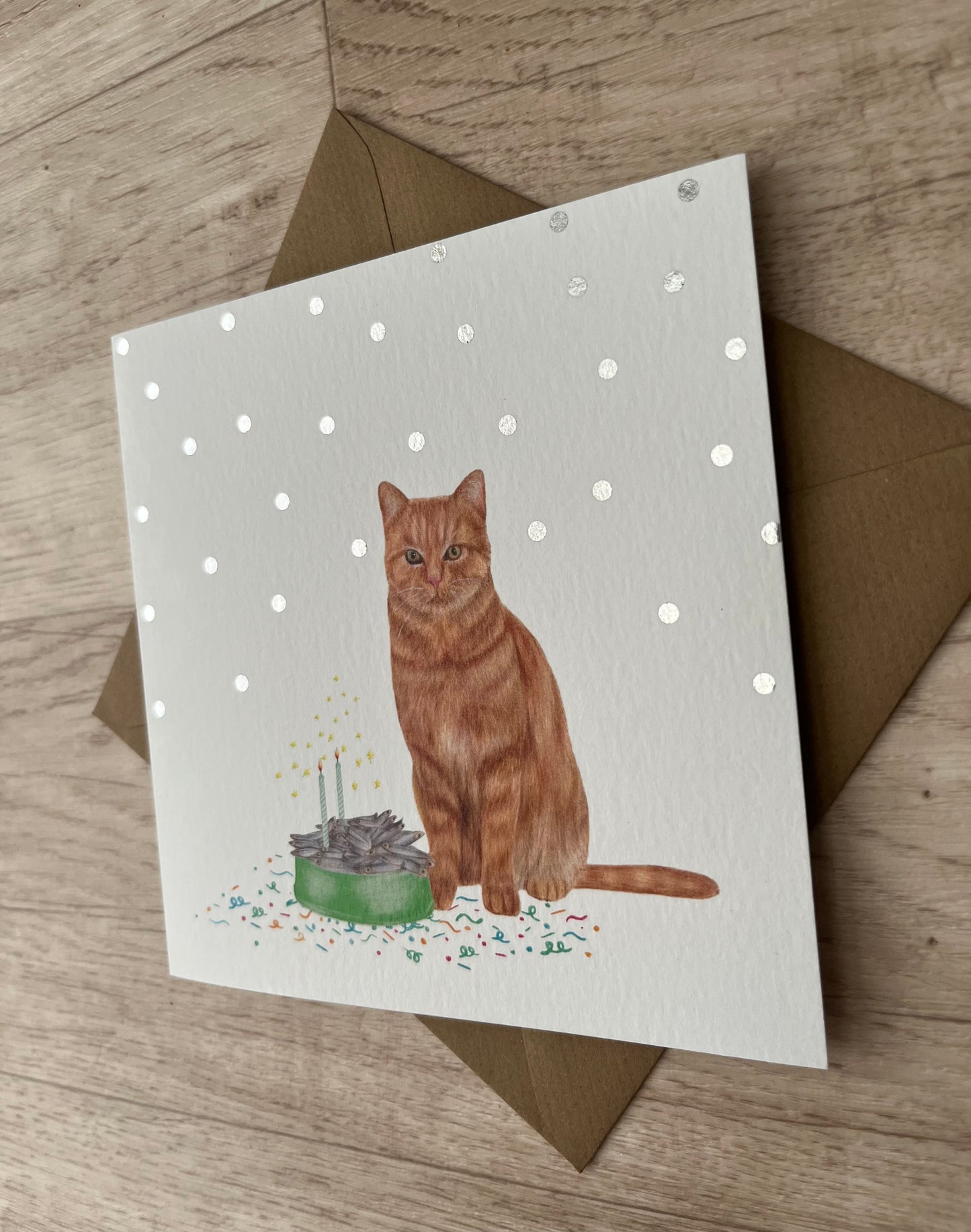 NEW! Ginger Cat Birthday Greetings Card