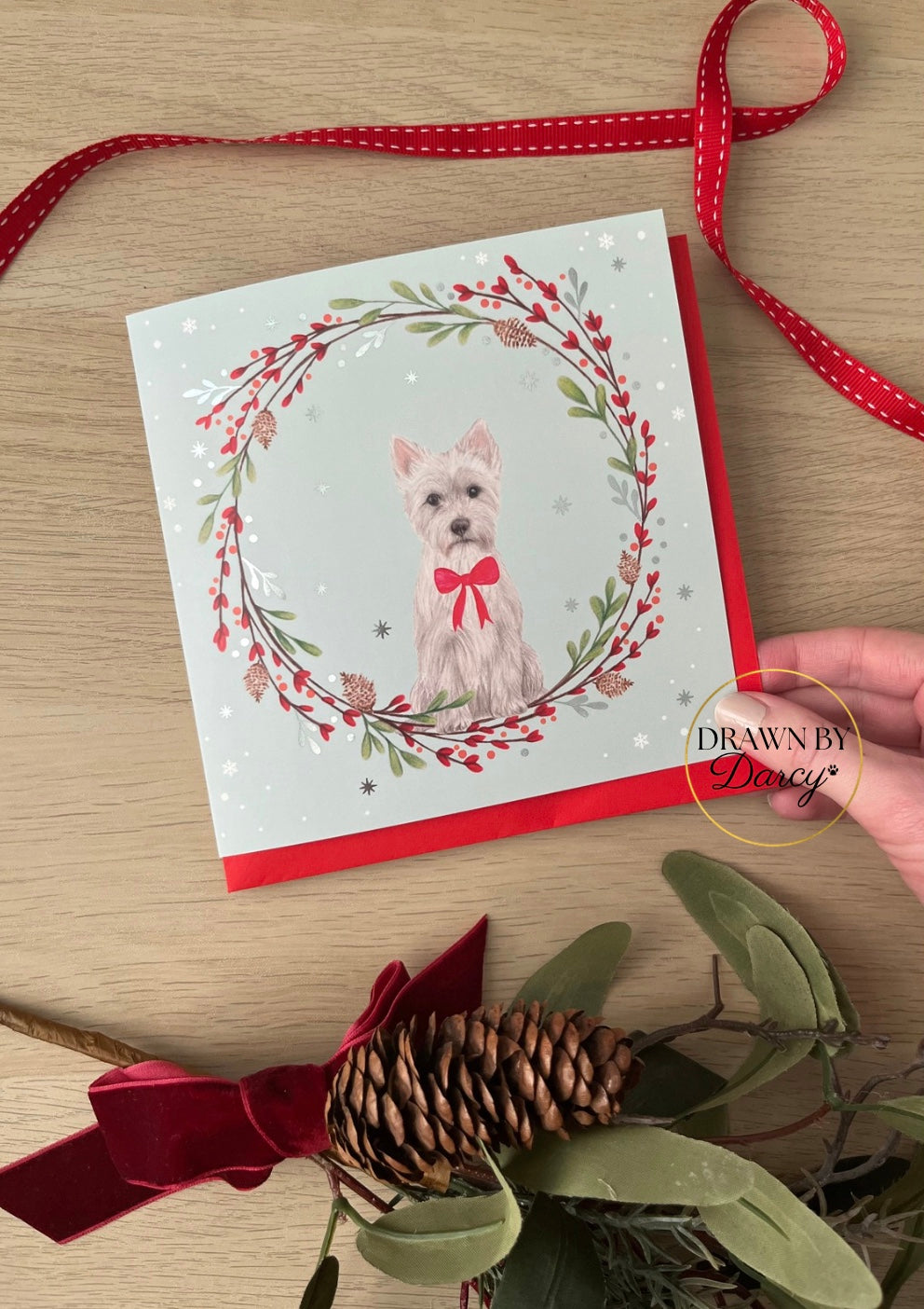 Westie Christmas Greetings Card
