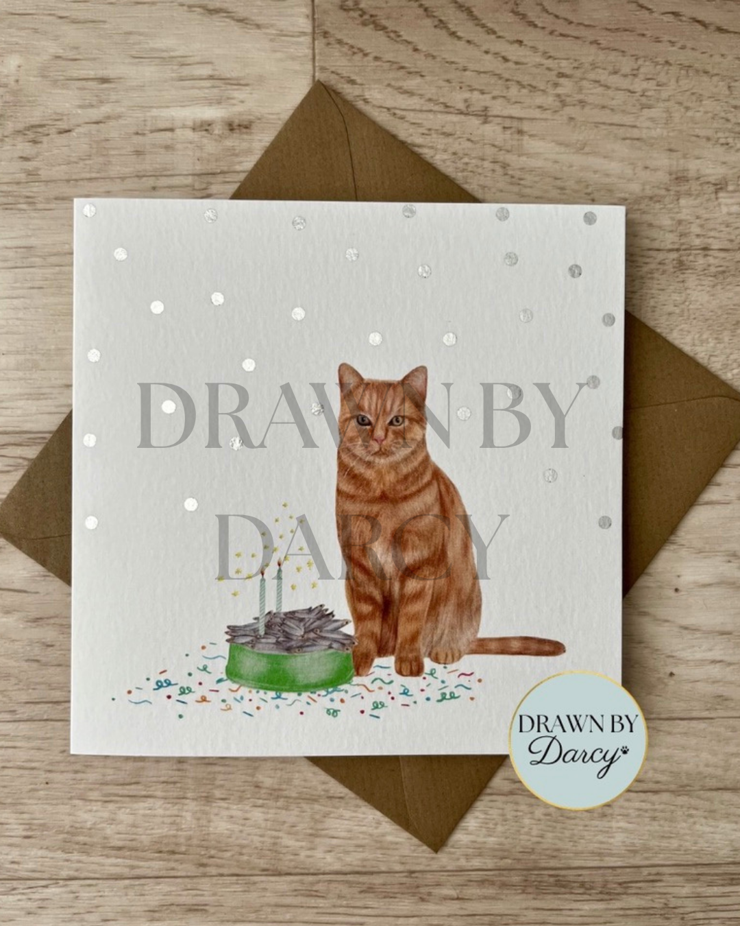 NEW! Ginger Cat Birthday Greetings Card