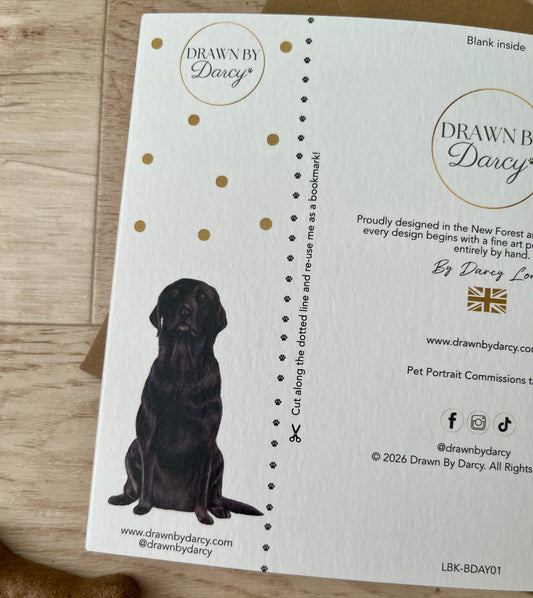 NEW! Labrador Black Birthday Greetings Card