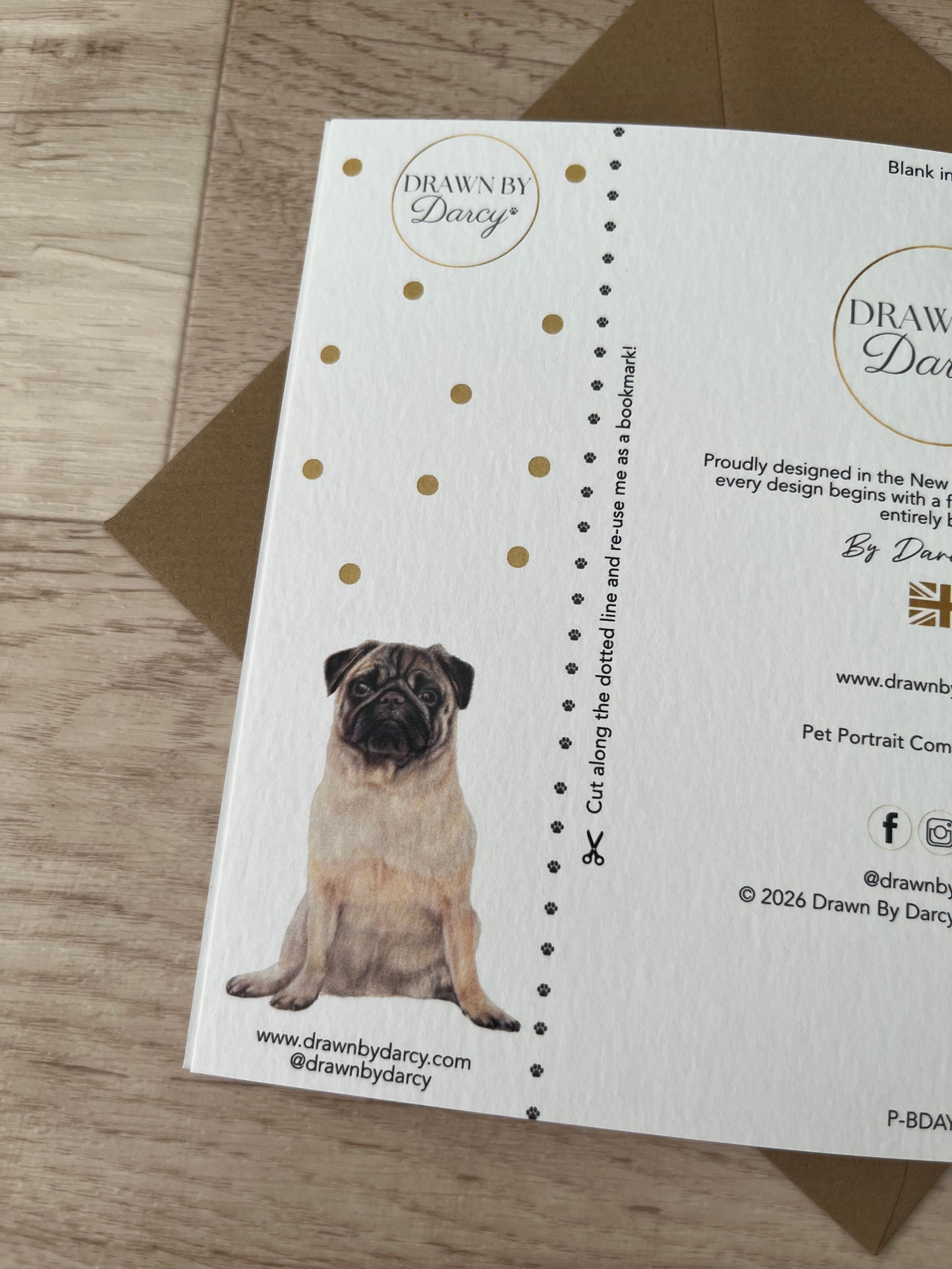 NEW! Pug Birthday Greetings Card