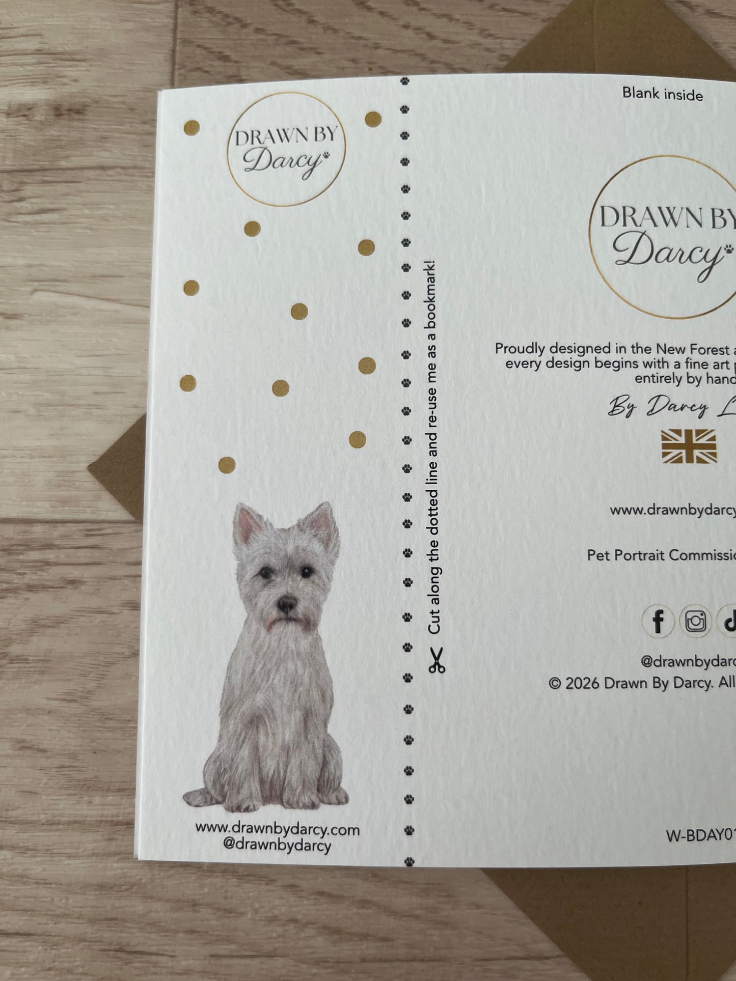 NEW! Westie Birthday Greetings Card
