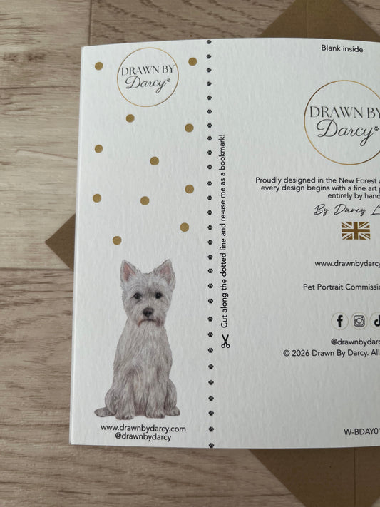 NEW! Westie Birthday Greetings Card