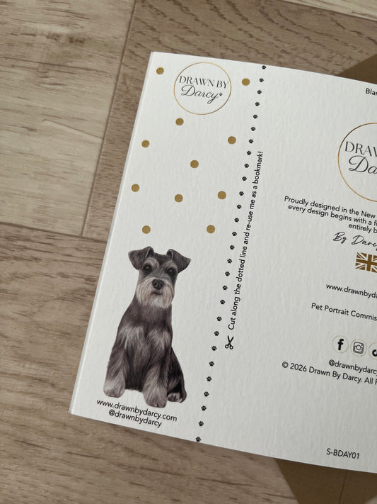 NEW! Schnauzer Birthday Greetings Card