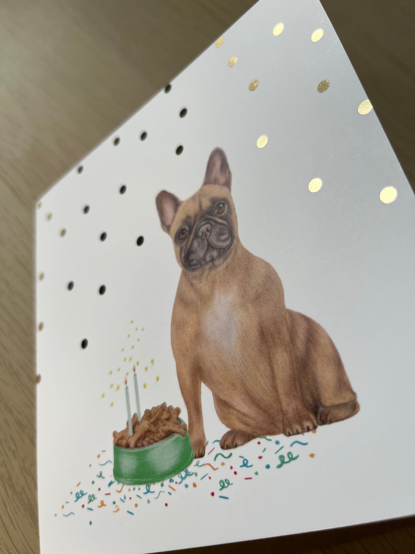 French Bulldog Fawn Birthday Greetings Card