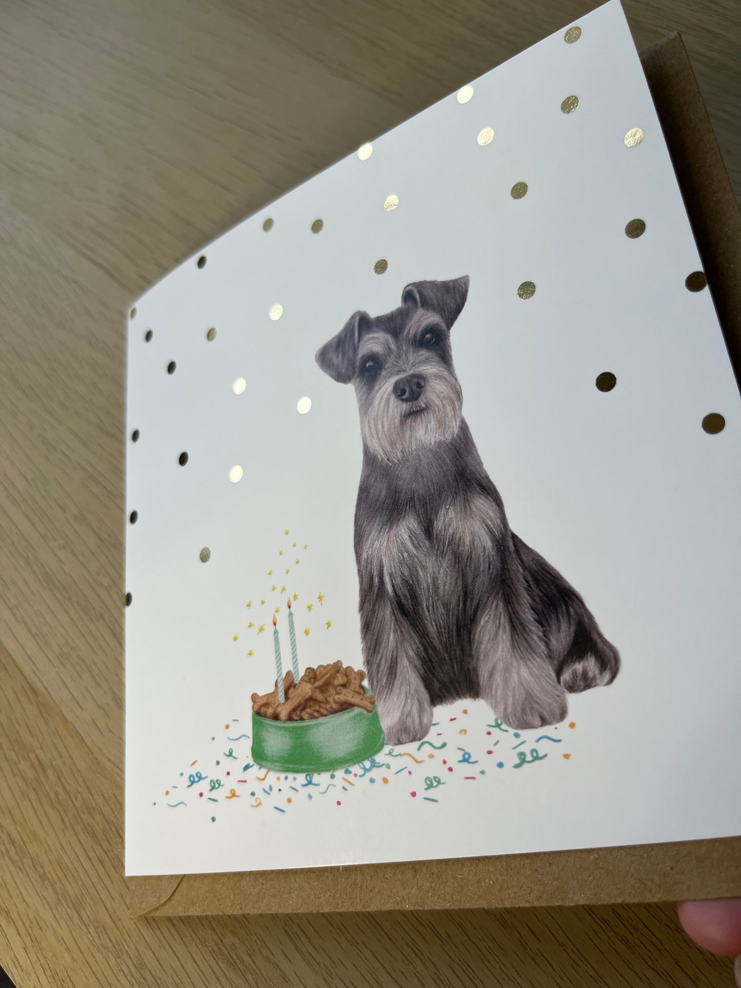 Schnauzer Birthday Greetings Card