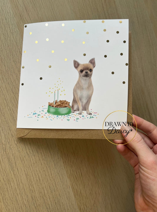 Chihuahua Fawn Birthday Greetings Card