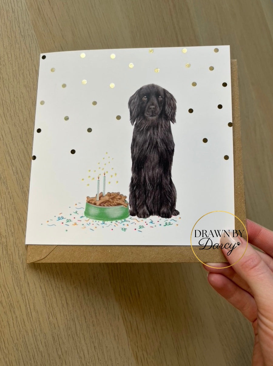 Cocker Spaniel Black Birthday Greetings Card