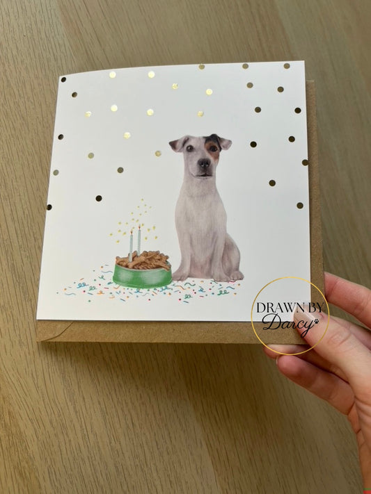 Jack Russell Terrier Birthday Greetings Card