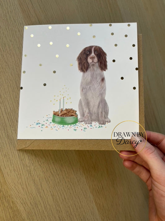 Springer Spaniel Birthday Greetings Card