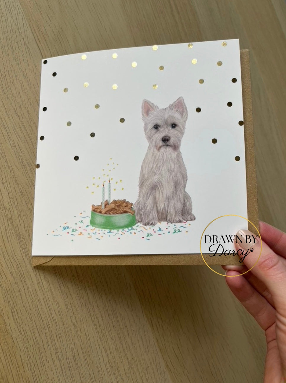 Westie Birthday Greetings Card