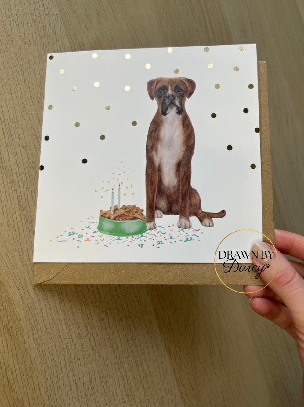 Boxer Birthday Greetings Card