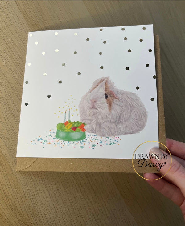 Guinea Pig Birthday Greetings Card