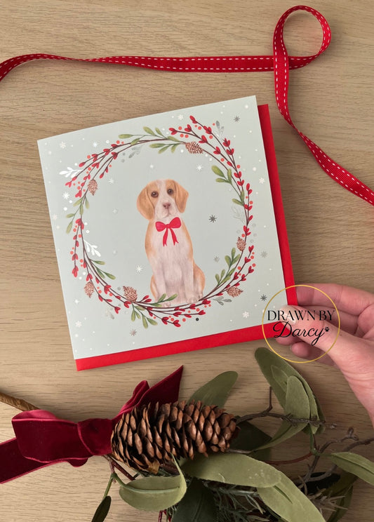 Beagle Lemon Christmas Greetings Card