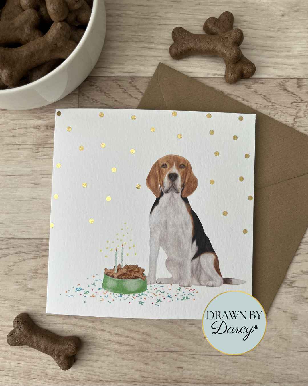 NEW! Beagle Birthday Greetings Card