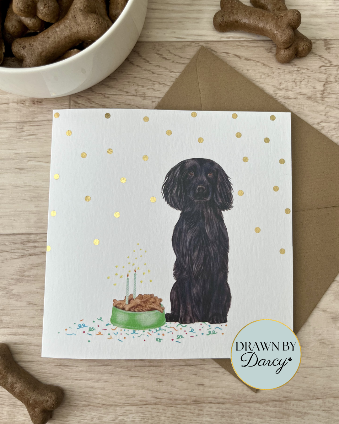 NEW! Cocker Spaniel Black Birthday Greetings Card