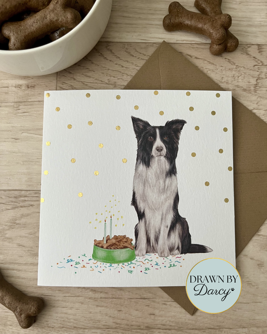 NEW! Border Collie Birthday Greetings Card