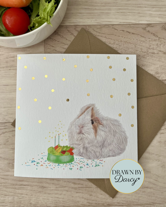 NEW! Guinea Pig Birthday Greetings Card
