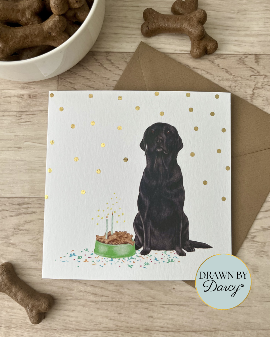 NEW! Labrador Black Birthday Greetings Card