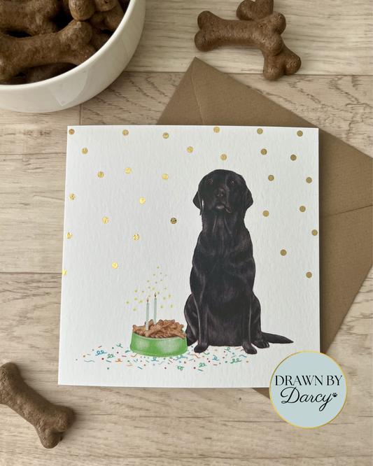 NEW! Labrador Black Birthday Greetings Card