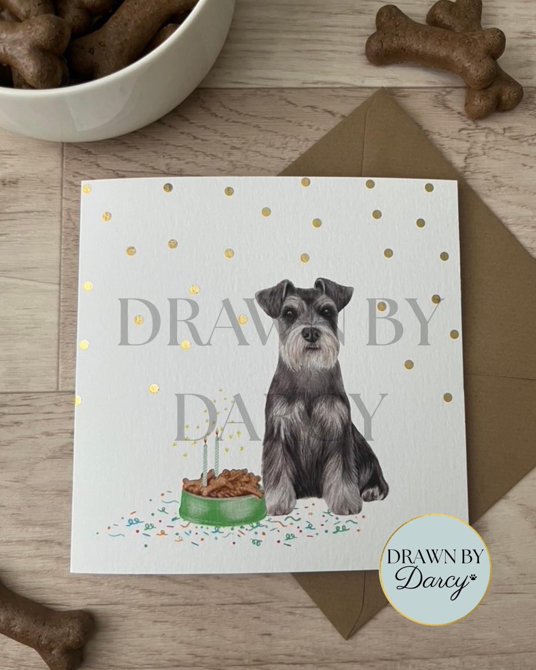 NEW! Schnauzer Birthday Greetings Card