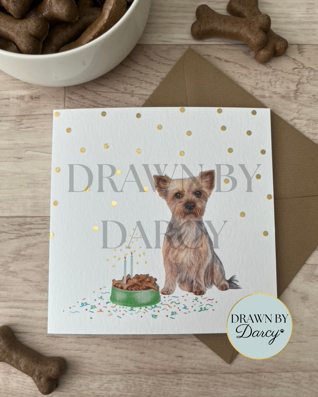NEW! Yorkshire Terrier Birthday Greetings Card