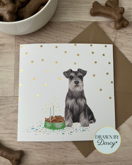 NEW! Schnauzer Birthday Greetings Card