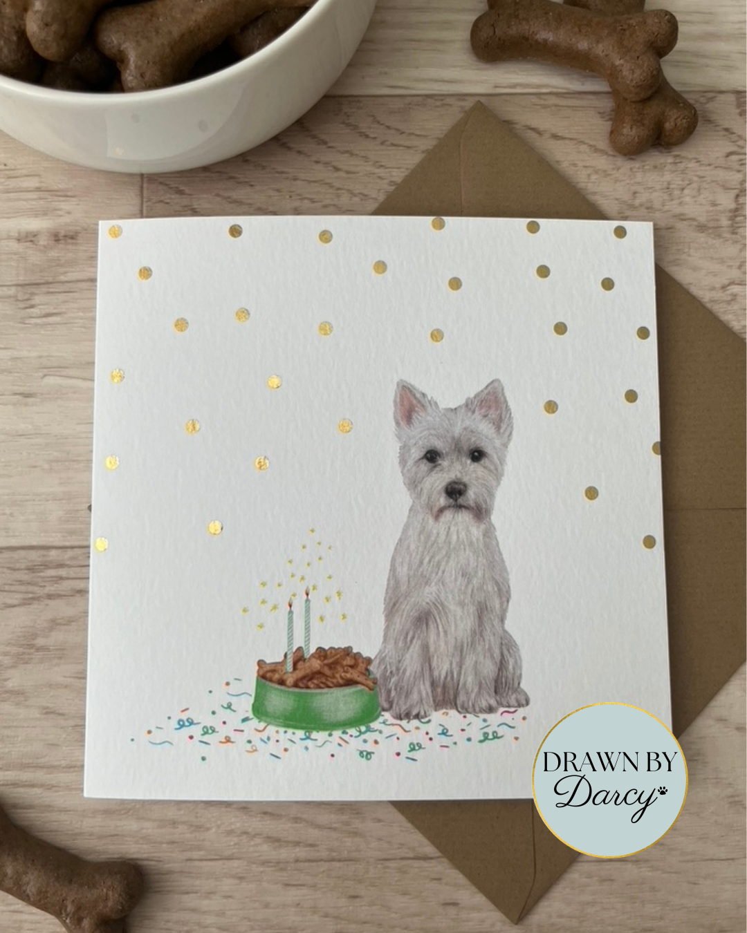 NEW! Westie Birthday Greetings Card